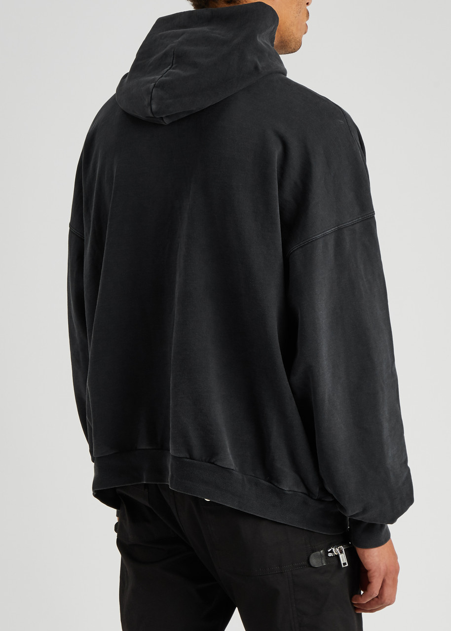 BALENCIAGA Logo-embroidered hooded cotton sweatshirt | Harvey Nichols