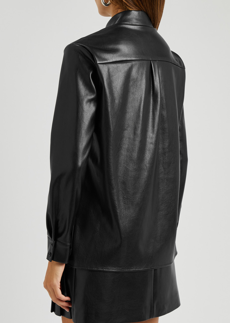 ALICE + OLIVIA Willa faux leather shirt | Harvey Nichols