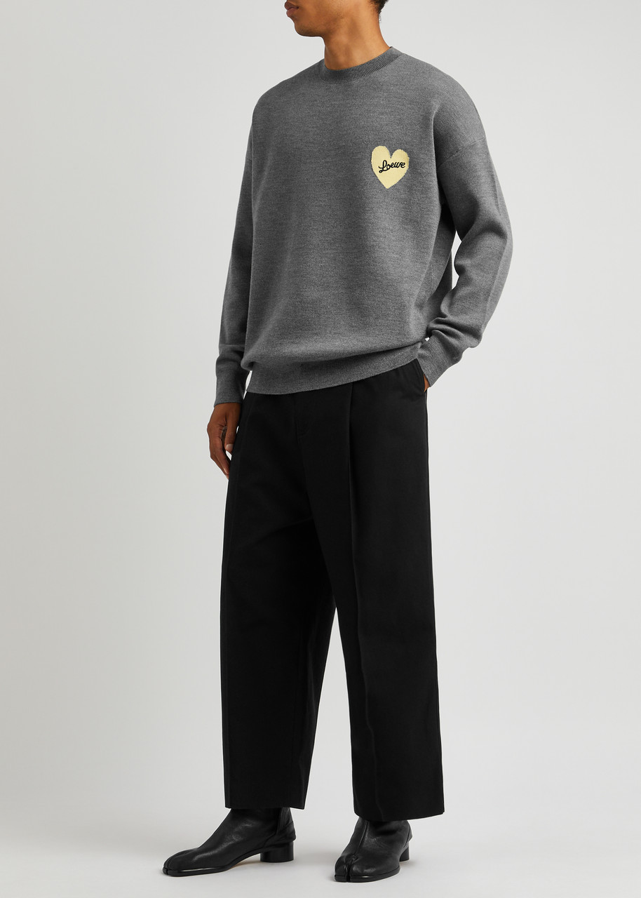 Loewe Off-White Stitch Logo Sweater – BlackSkinny