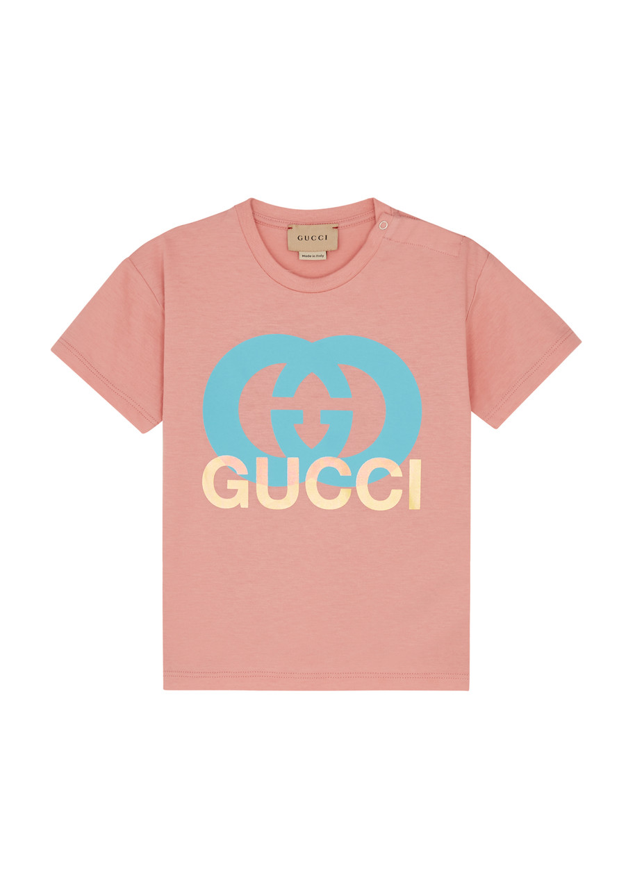 GUCCI KIDS Logo-print cotton T-shirt | Harvey Nichols