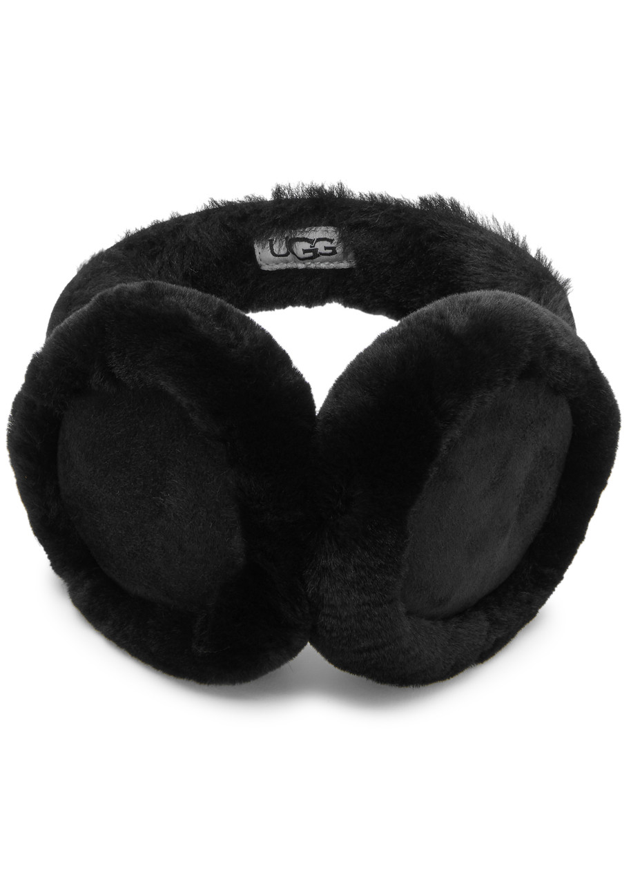 UGG Shearling-trimmed suede Bluetooth earmuffs | Harvey Nichols