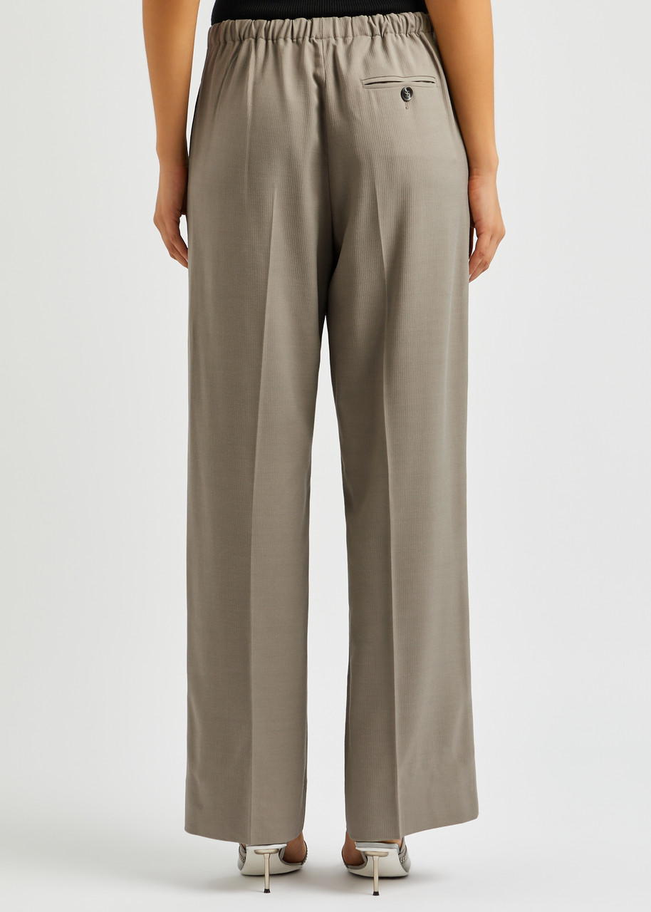 ACNE STUDIOS Pleated straight-leg woven trousers | Harvey Nichols
