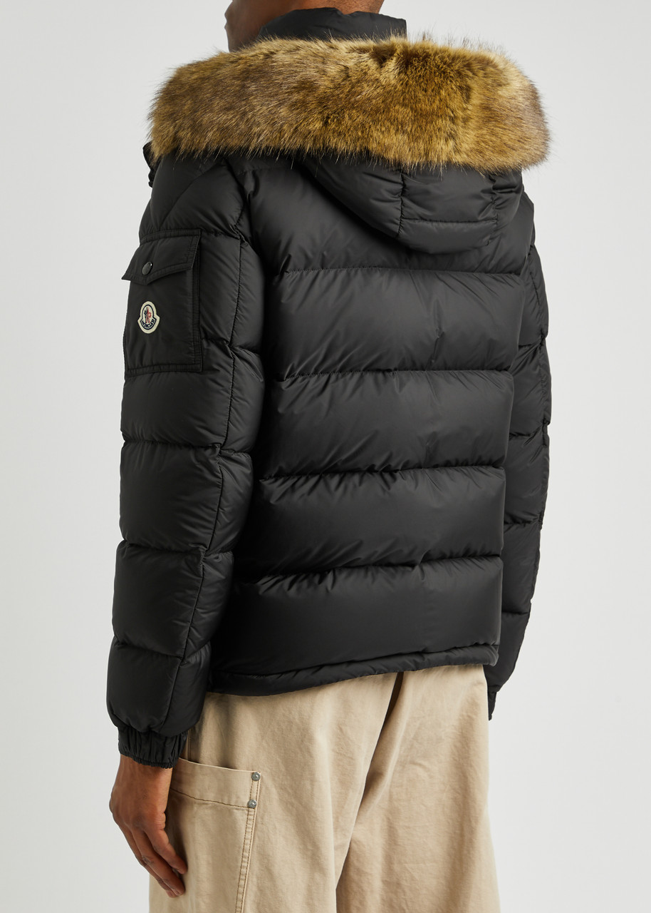 Mayaf Faux Fur-Trimmed Quilted Shell Hooded Down Jacket