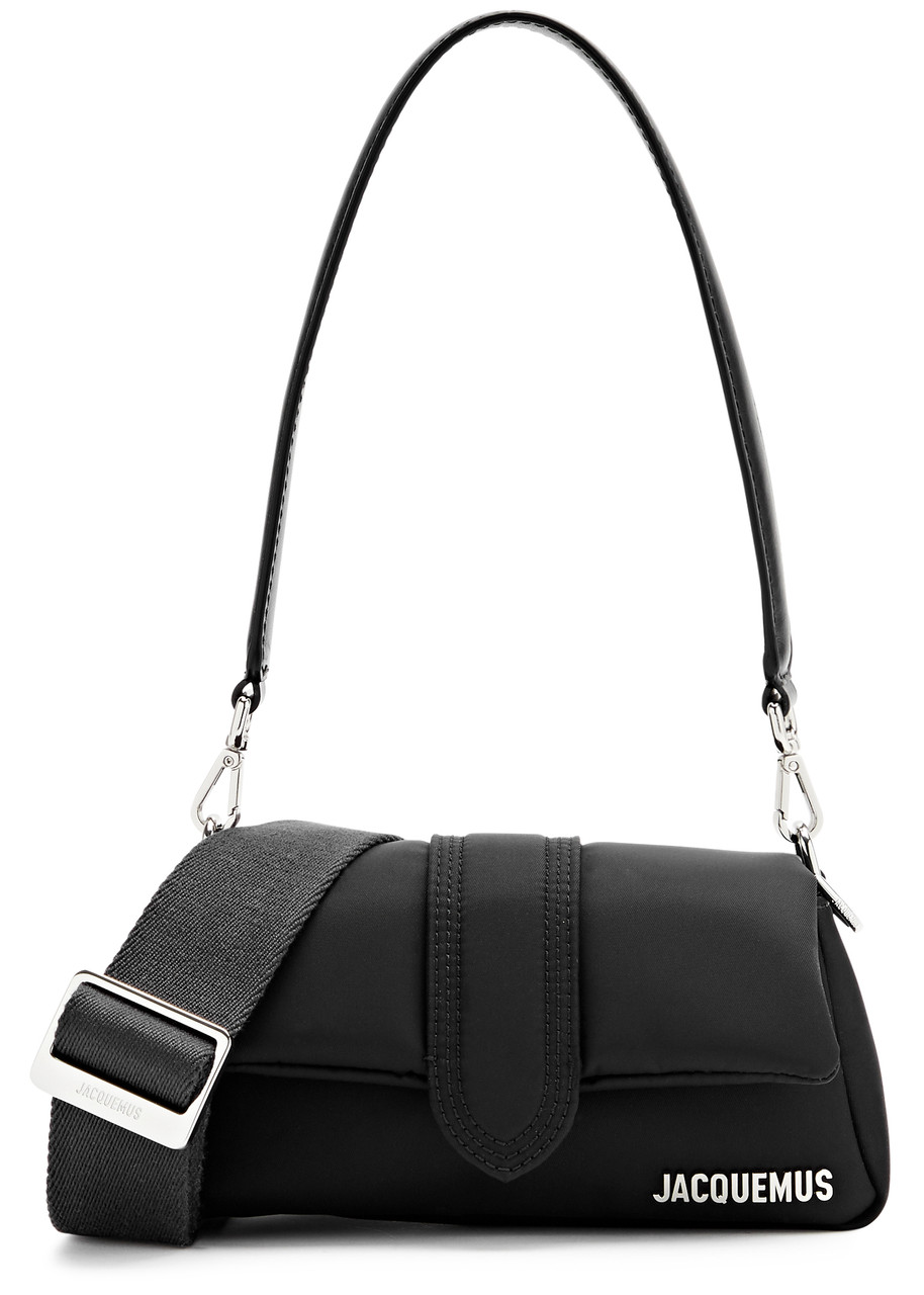 Small Metro Nylon Shoulder Bag in Black