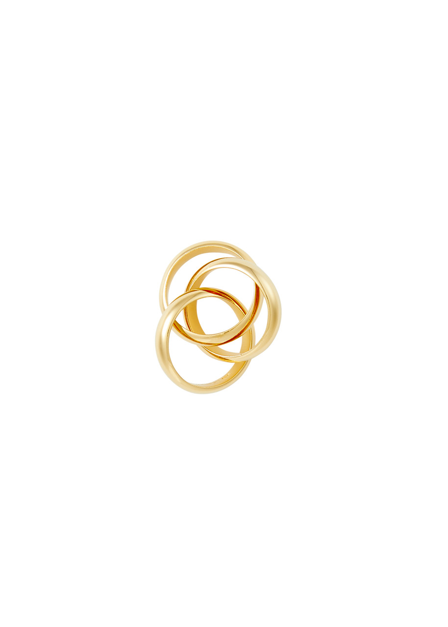 LIE STUDIO The Sofie 18kt gold-plated ring | Harvey Nichols