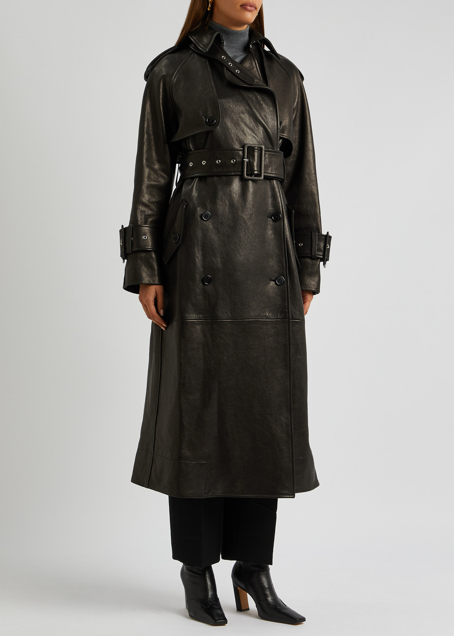KHAITE Rennie leather trench coat | Harvey Nichols