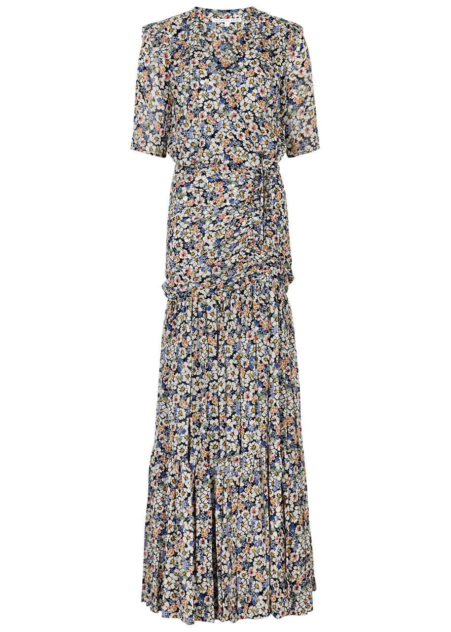 VERONICA BEARD Mick floral-print silk maxi dress | Harvey Nichols