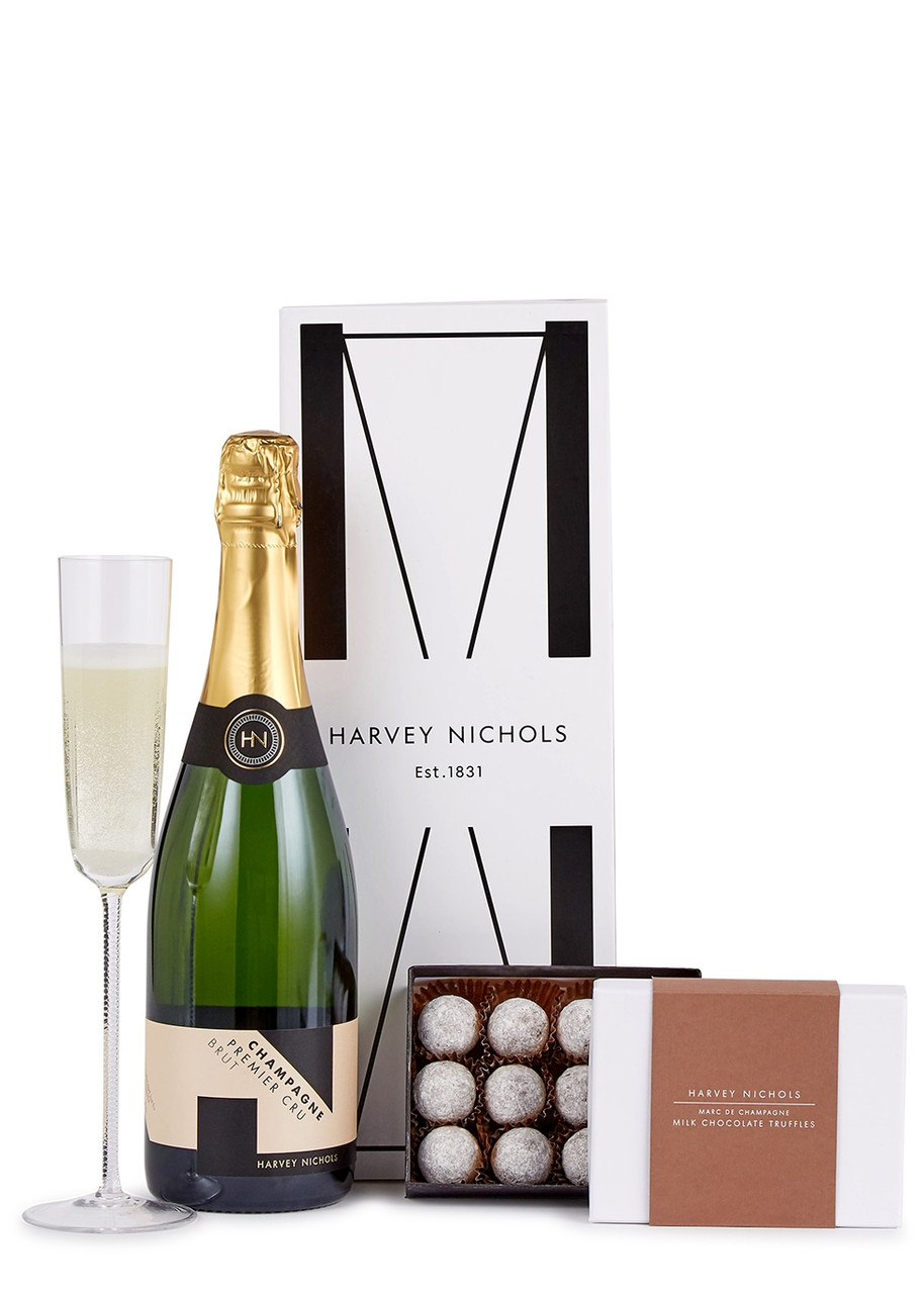 HARVEY NICHOLS Champagne & Milk Chocolate Truffles 125g Gift Box ...