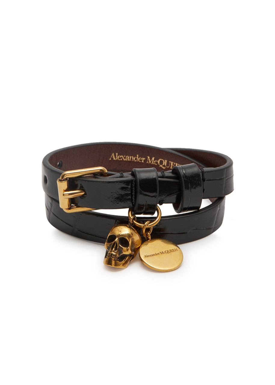 ALEXANDER MCQUEEN Double wrap leather bracelet | Harvey Nichols