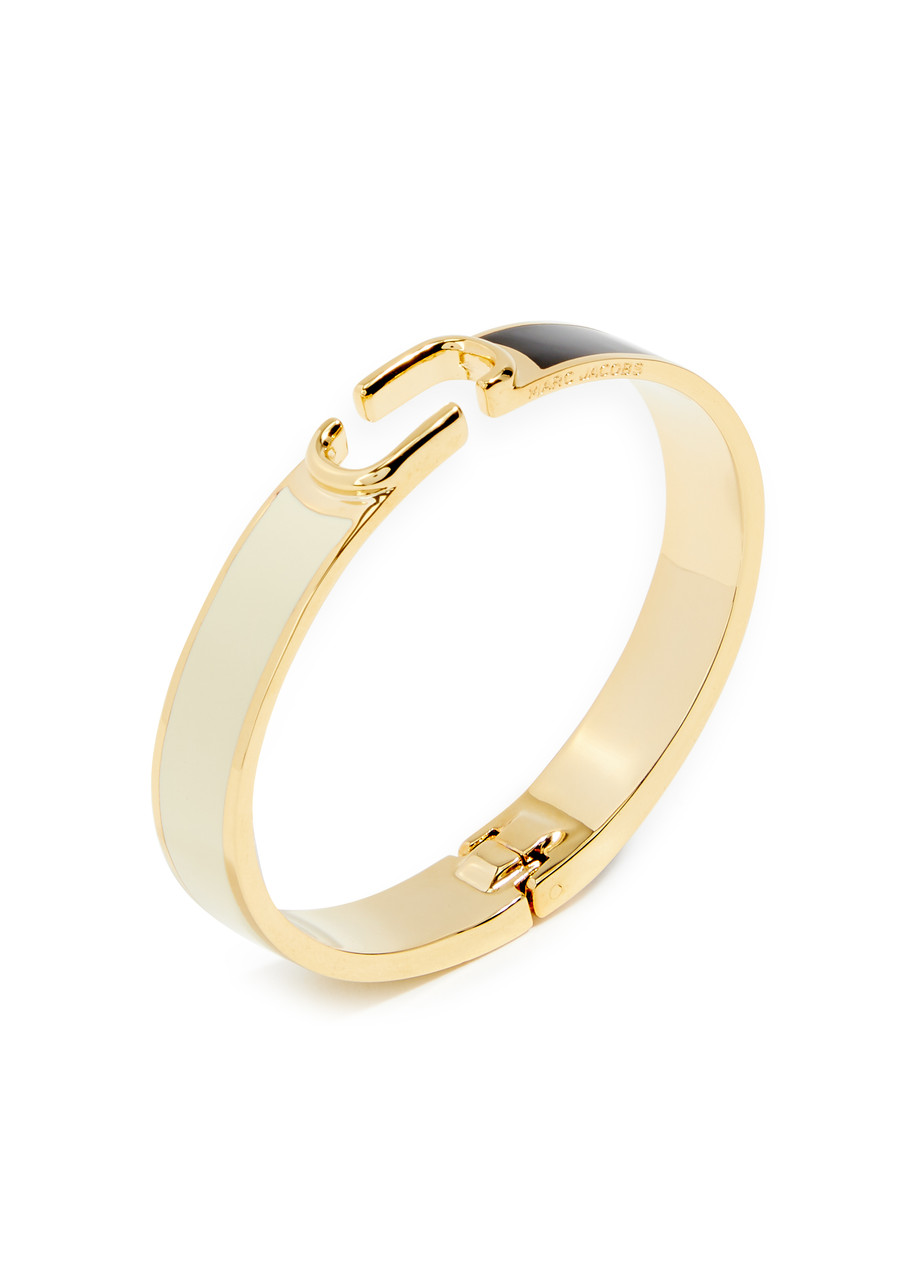 Marc Jacobs Women The J Marc Hinge Bangle Black/Gold