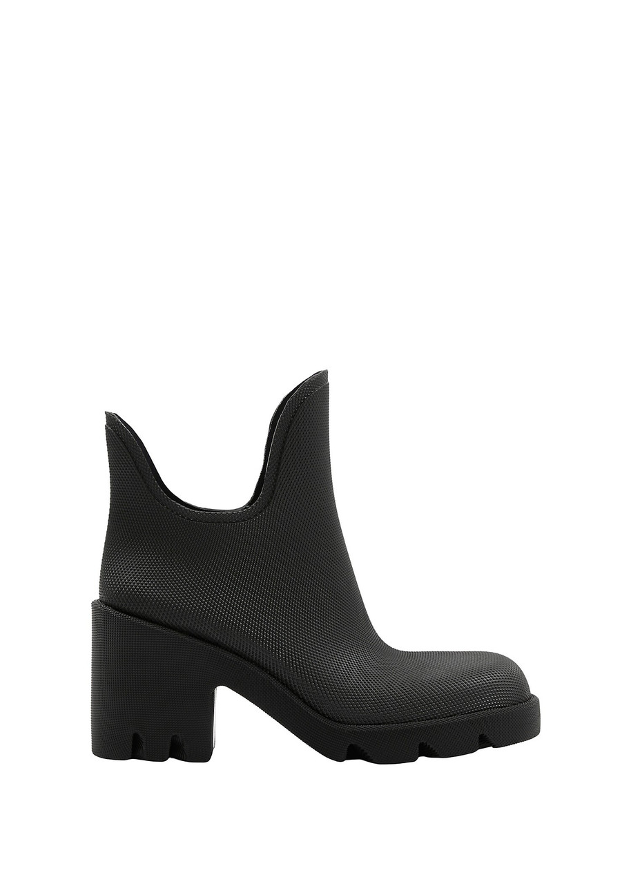 ショートブーツ・ブーティ Burberry FW23 'Marsh' ankle boots (8077784 BLACK) BURBERRY Rubber marsh heel boots | Harvey Nichols