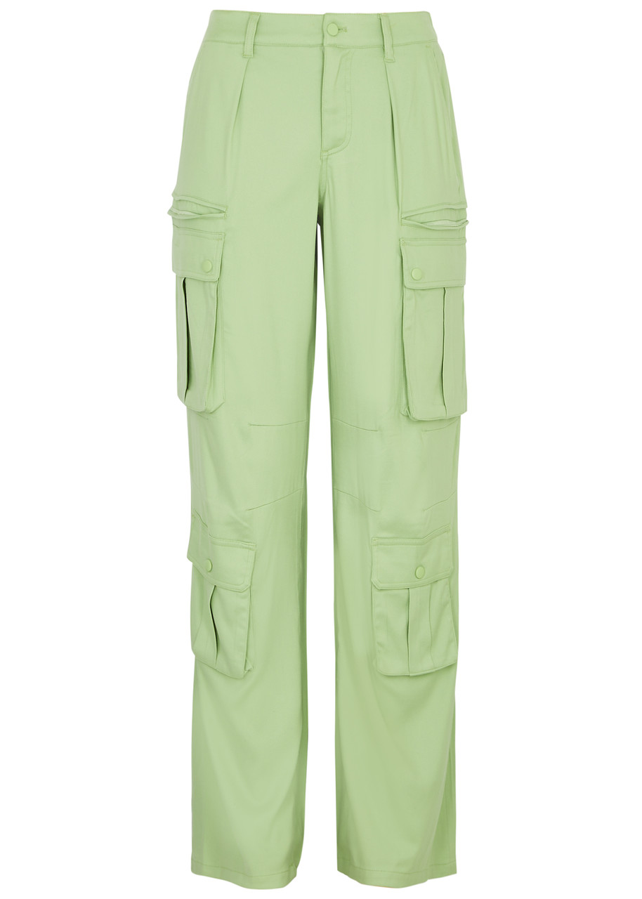 | ALICE OLIVIA + wide-leg twill trousers Harvey cargo Joette Nichols