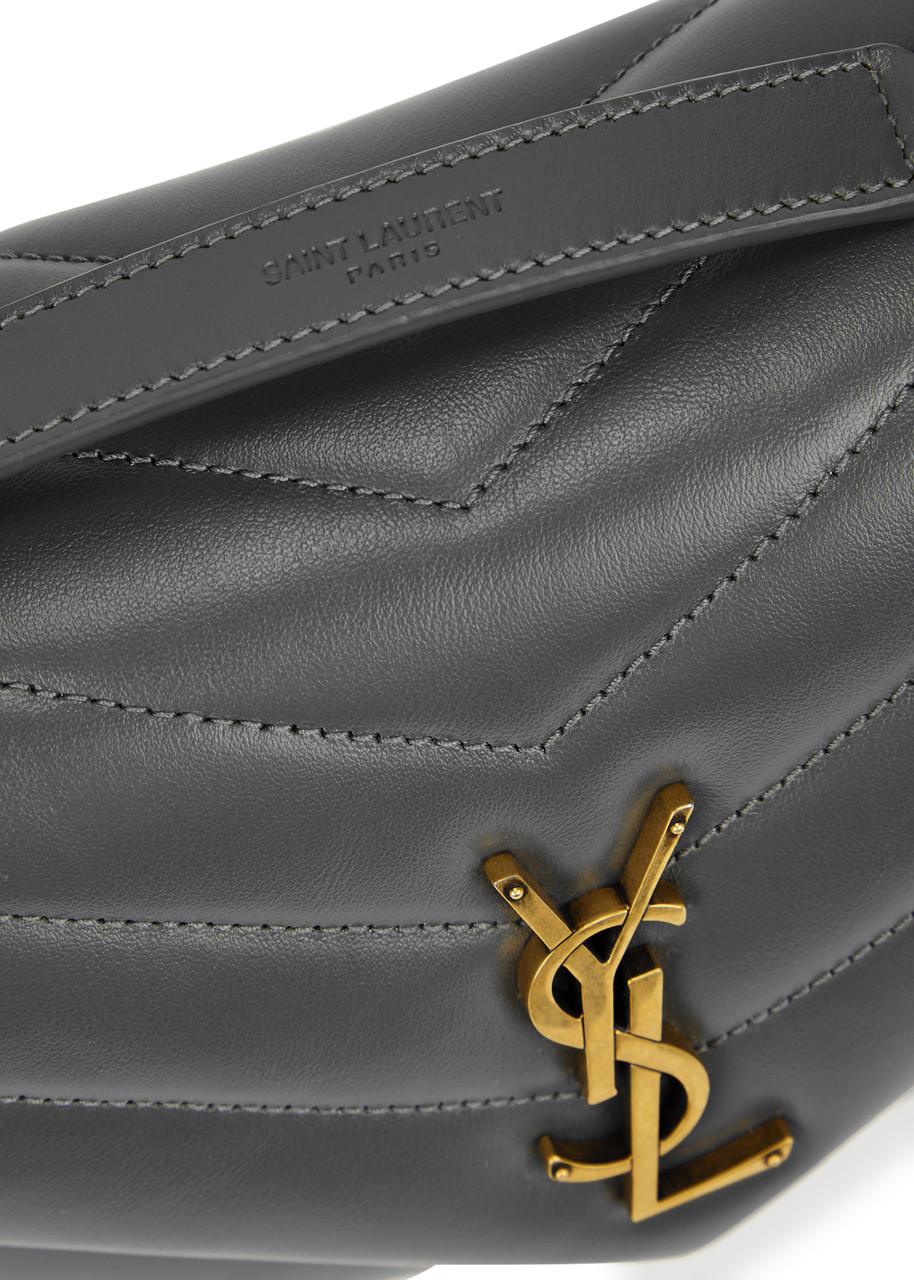 Saint Laurent Loulou Small Leather Shoulder Bag in Yellow