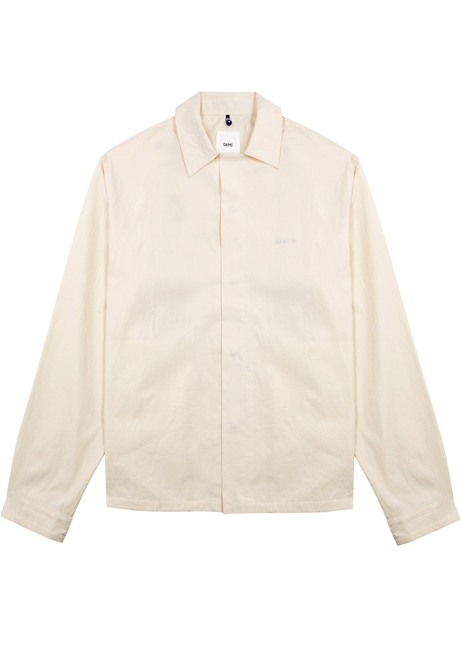 OAMC System logo-embroidered cotton shirt | Harvey Nichols