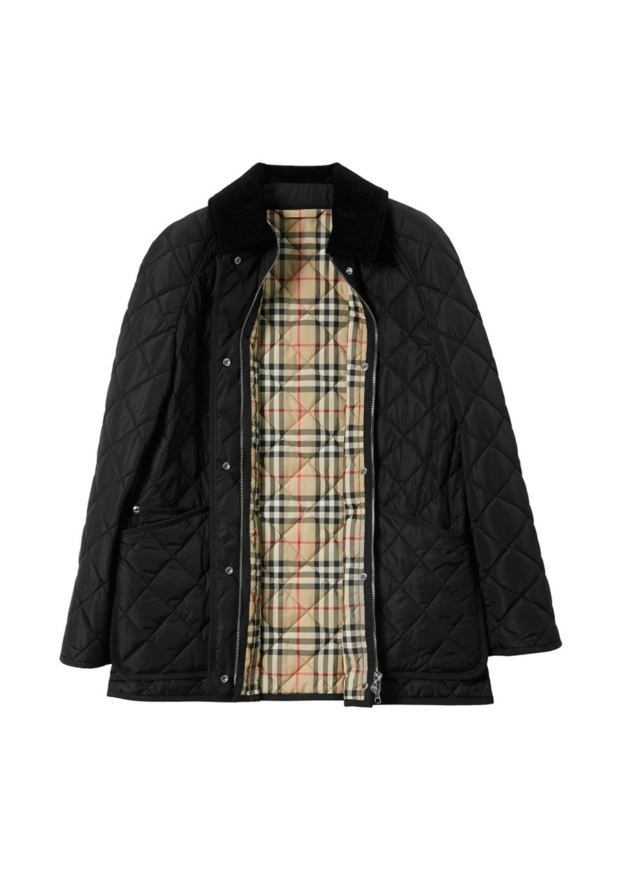 BURBERRY｜DOWN JACKETS (Quilting nylon coat (8072670)) Burberry London Coat Outerwear Down Fur Nylon Black Size 36