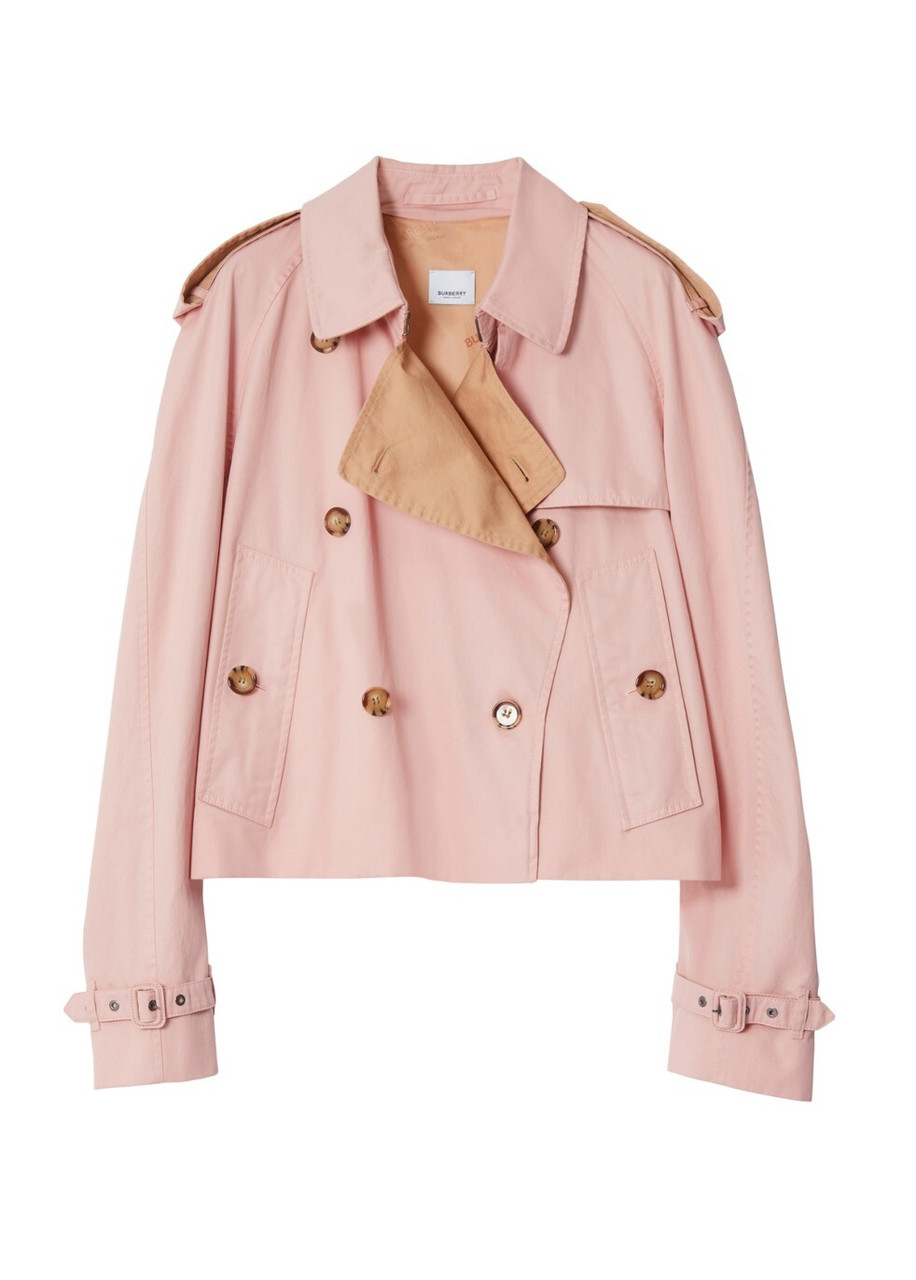 Burberry Cotton Burberry Pink Raincoat Burberry Water Repellent