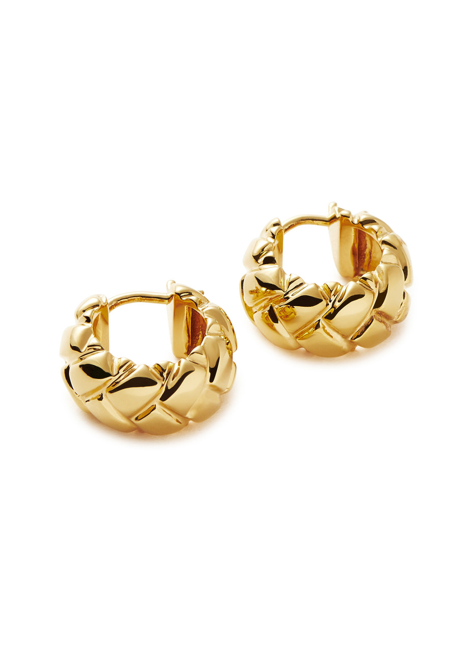 MISSOMA X Lucy Williams Waffle mini 18kt gold-plated hoop earrings