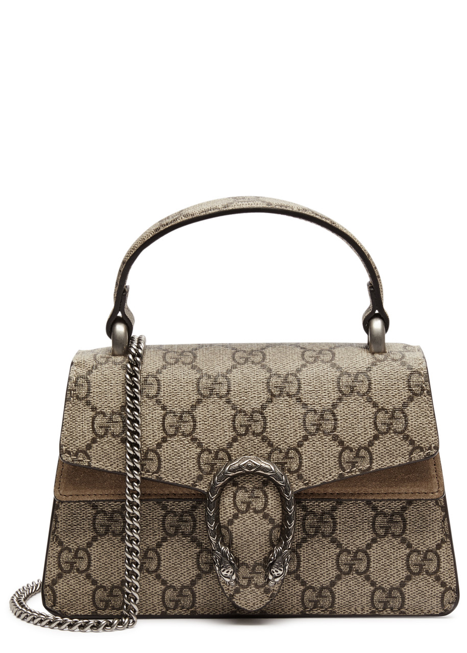 GUCCI Dionysus GG supermini canvas top handle bag | Harvey Nichols