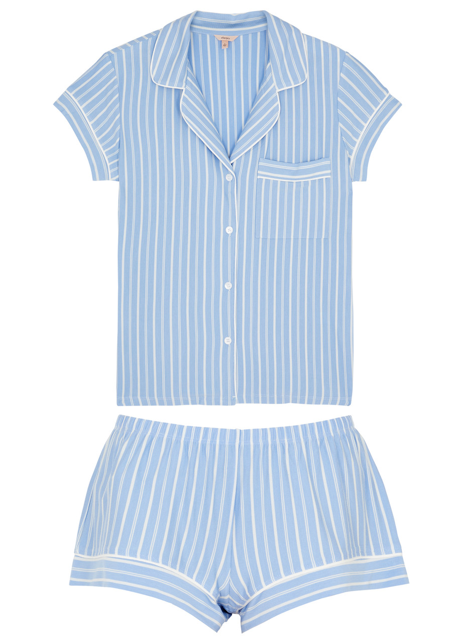 EBERJEY Gisele striped stretch-modal pyjama set