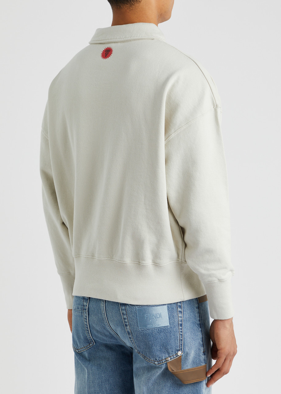 ICE CREAM Logo-print half-zip cotton sweatshirt | Harvey Nichols