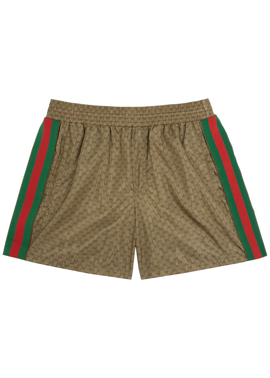 monogram-pattern drawstring swim shorts, FENDI