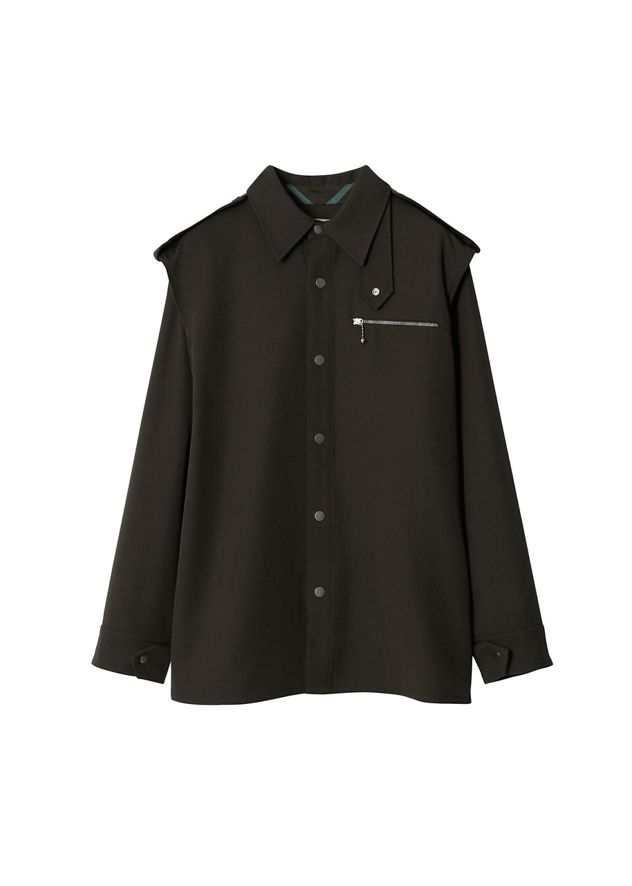 BURBERRY Wool gabardine shirt | Harvey Nichols