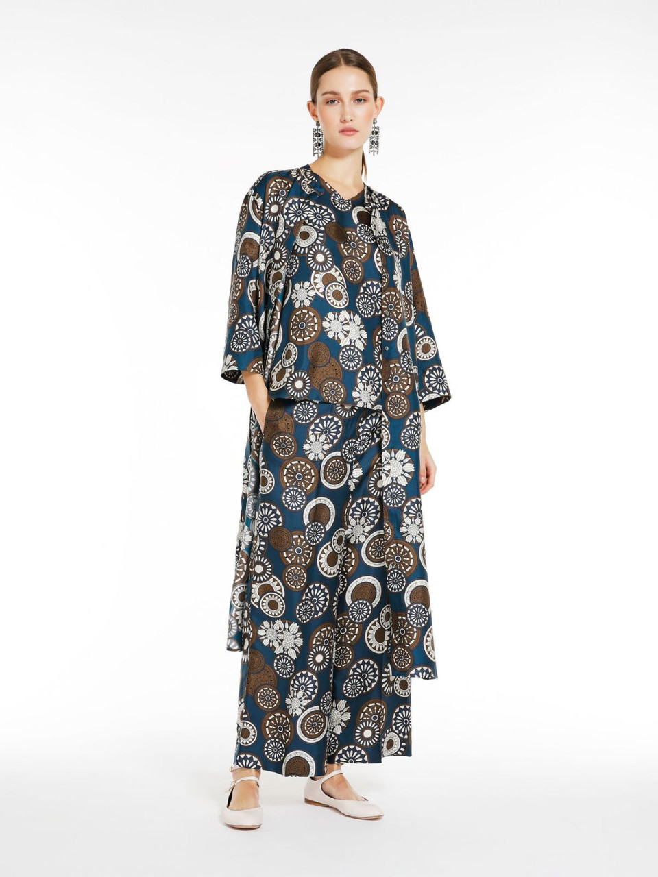 パーティードレス S Max Mara - Printed silk kaftan dress S MAX MARA Printed silk kaftan dress | Harvey Nichols