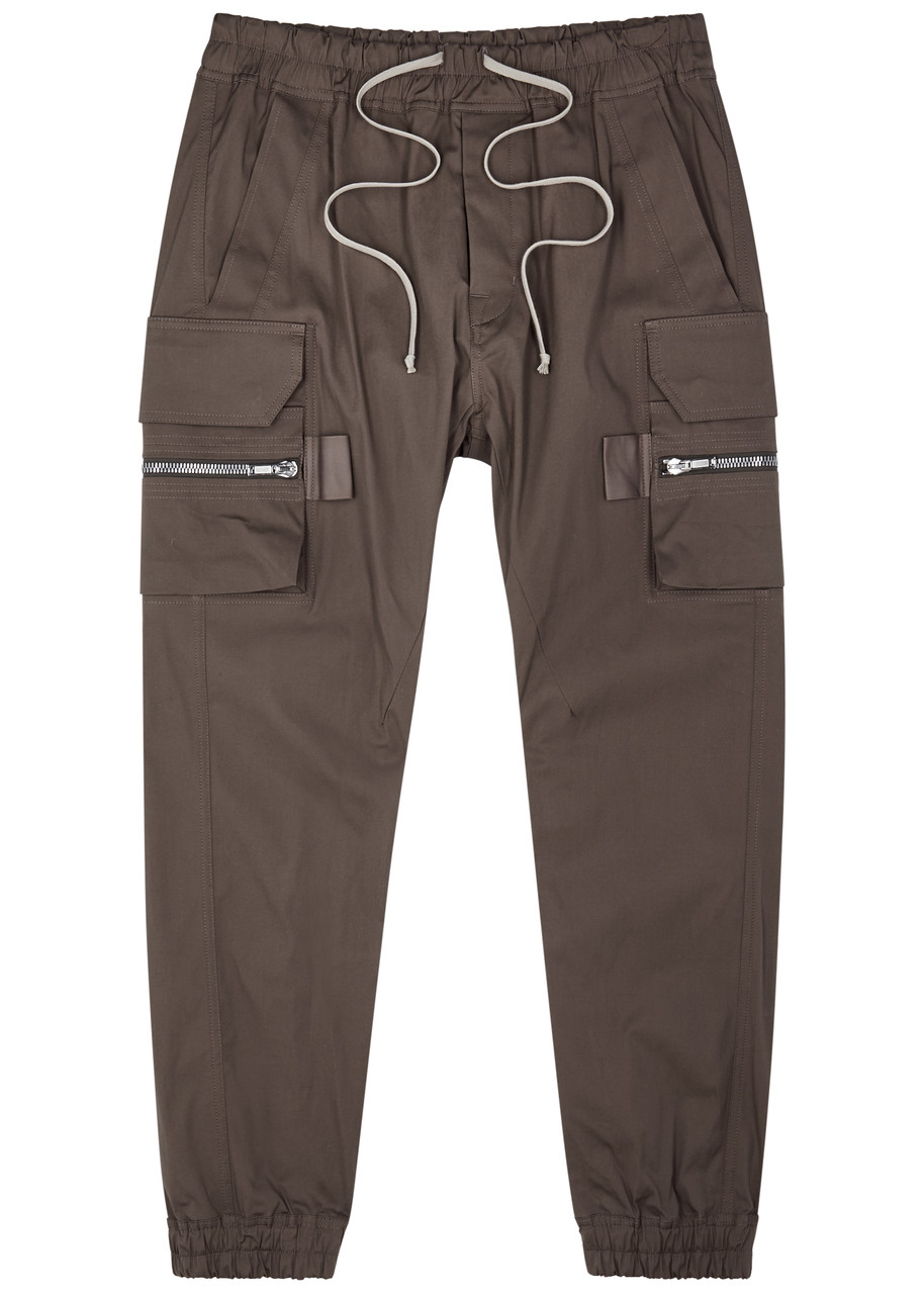 RICK OWENS Mastodon stretch-cotton cargo trousers | Harvey Nichols