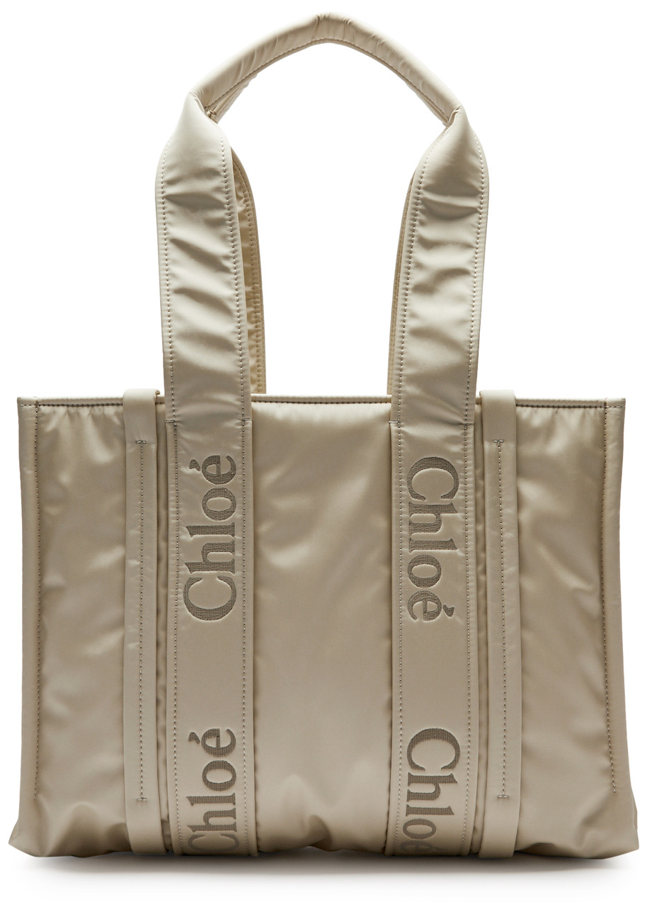 Chloe Woody Medium Nylon Tote Bag