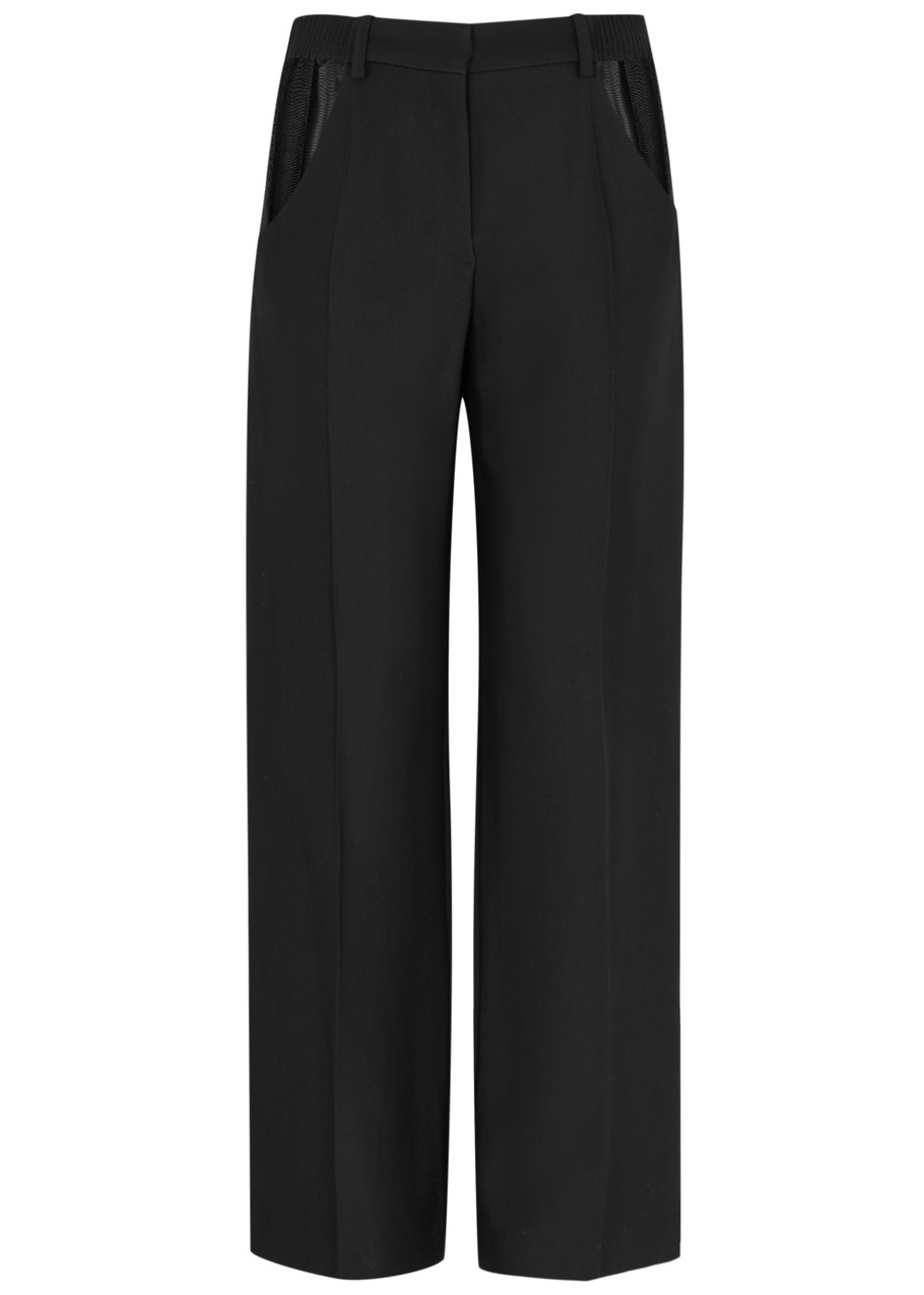 MUGLER Cut-out straight-leg twill trousers | Harvey Nichols