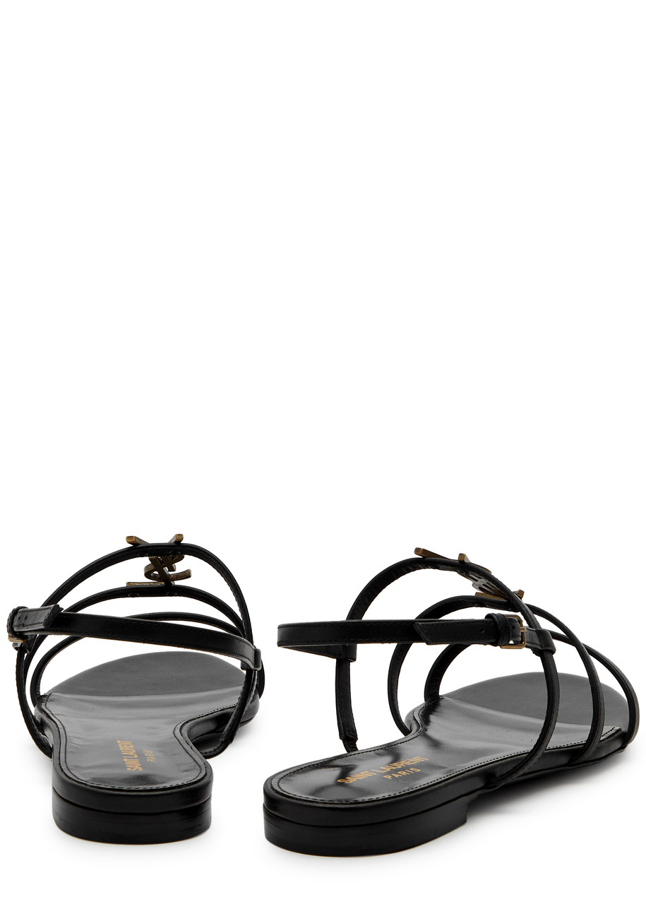 saint laurent cassandra sandals flat