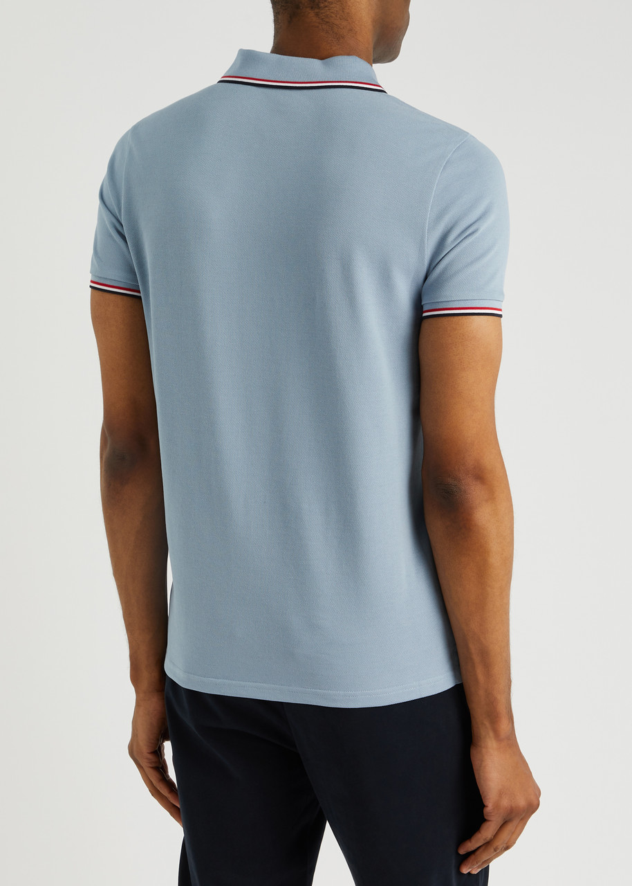 MONCLER Piqué cotton polo shirt | Harvey Nichols