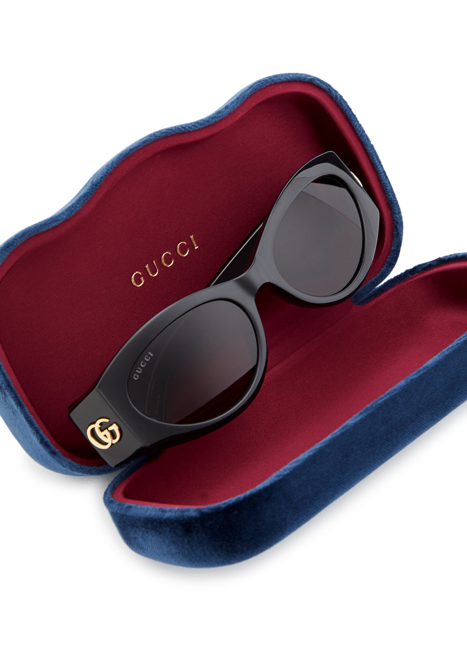 GUCCI Oval-frame sunglasses | Harvey Nichols