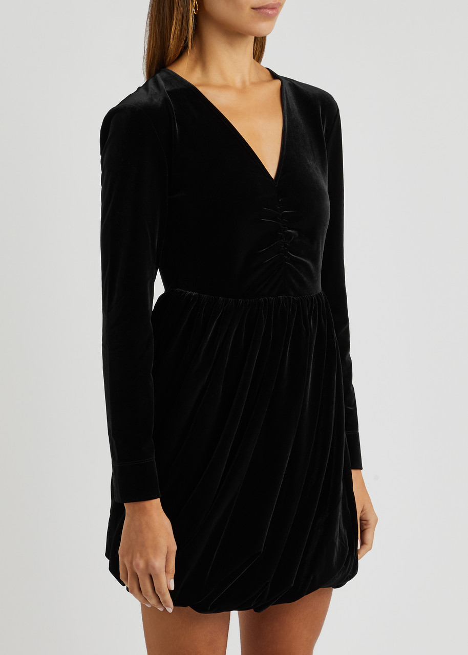 ganni black velvet dress GANNI Women's Velvet Sequins Long Dress main image 1