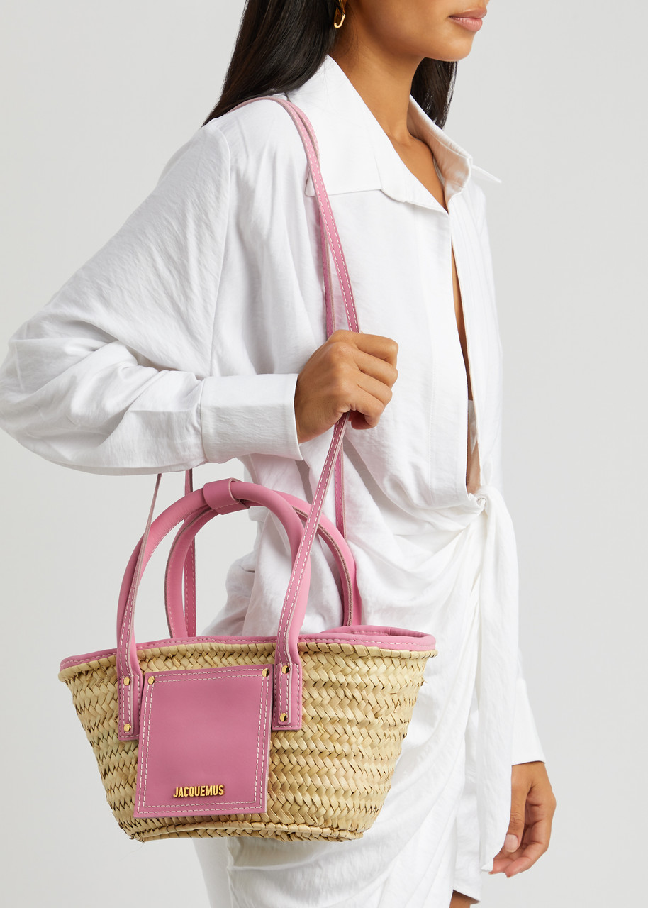 JACQUEMUS Le Petit Panier Soli woven raffia basket bag | Harvey Nichols