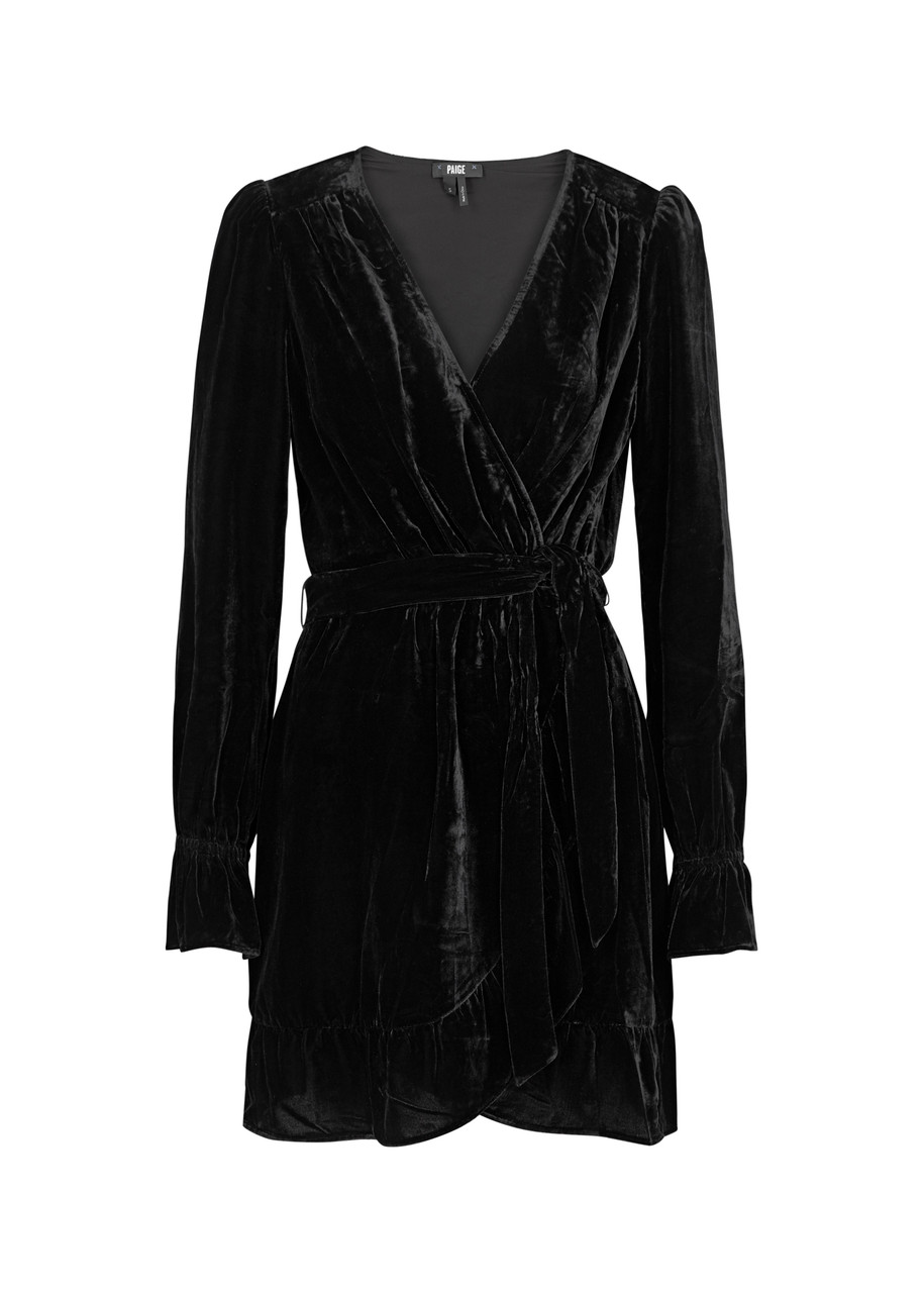 PAIGE Ysabel velvet mini dress | Harvey Nichols