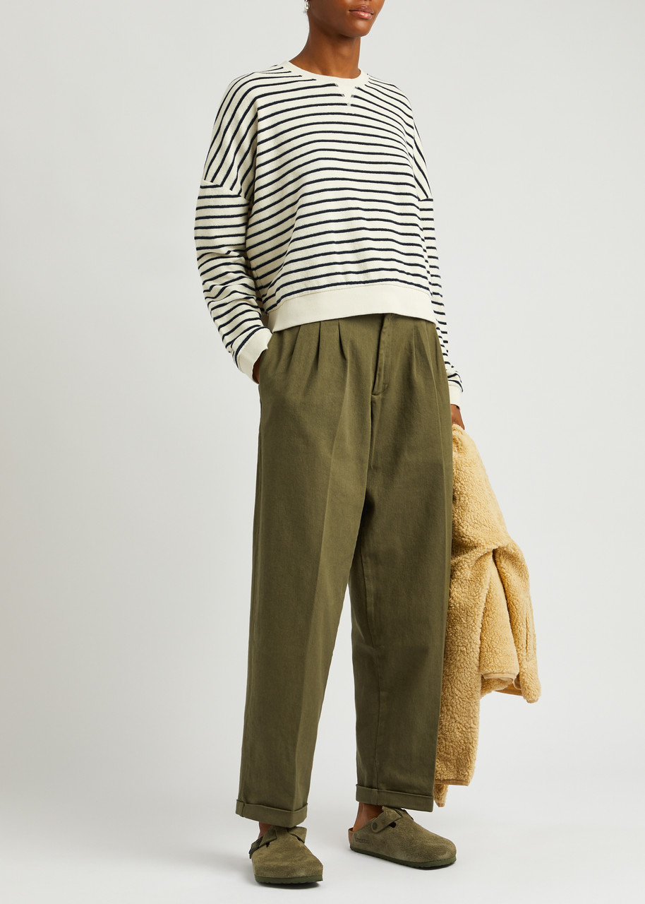 【関税込み】YMC カーキ Keaton トラウザーズ YMC Keaton stretch-cotton trousers | Harvey Nichols