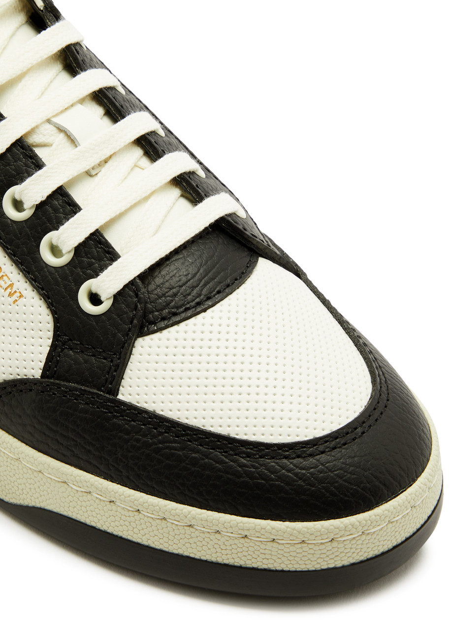 SAINT LAURENT Panelled leather sneakers | Harvey Nichols