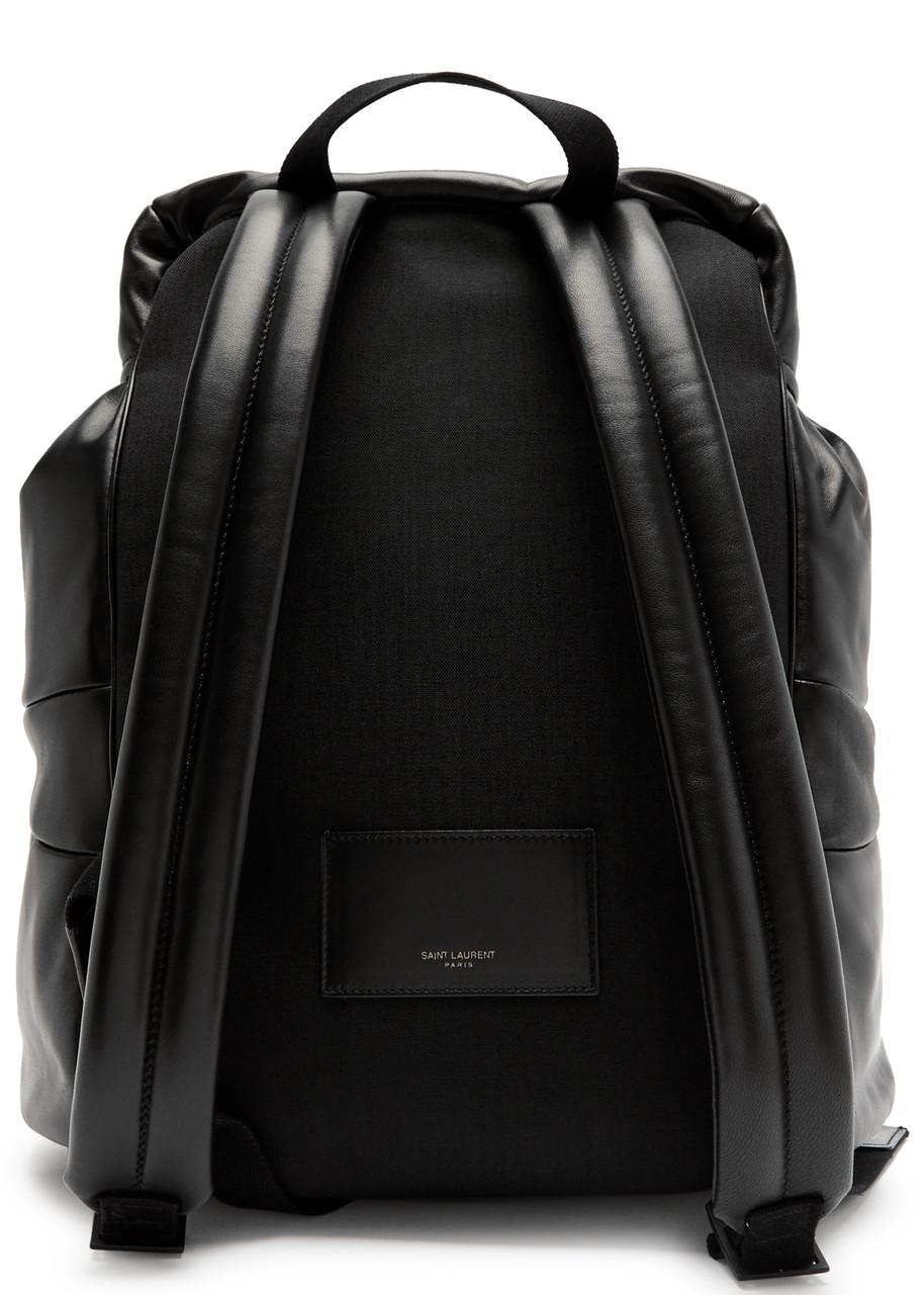 SAINT LAURENT Logo leather backpack | Harvey Nichols