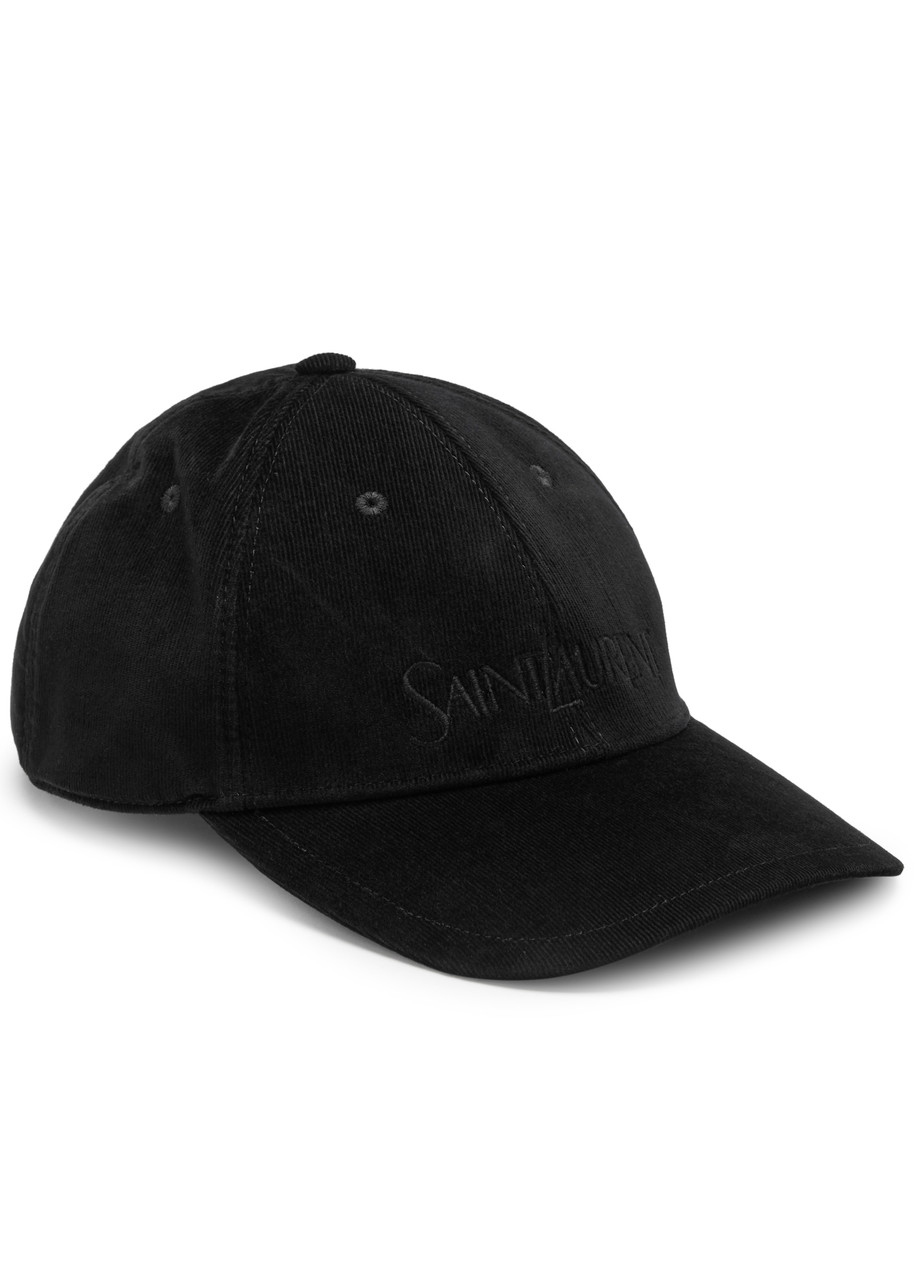 SAINT LAURENT Logo-embroidered corduroy cap | Harvey Nichols