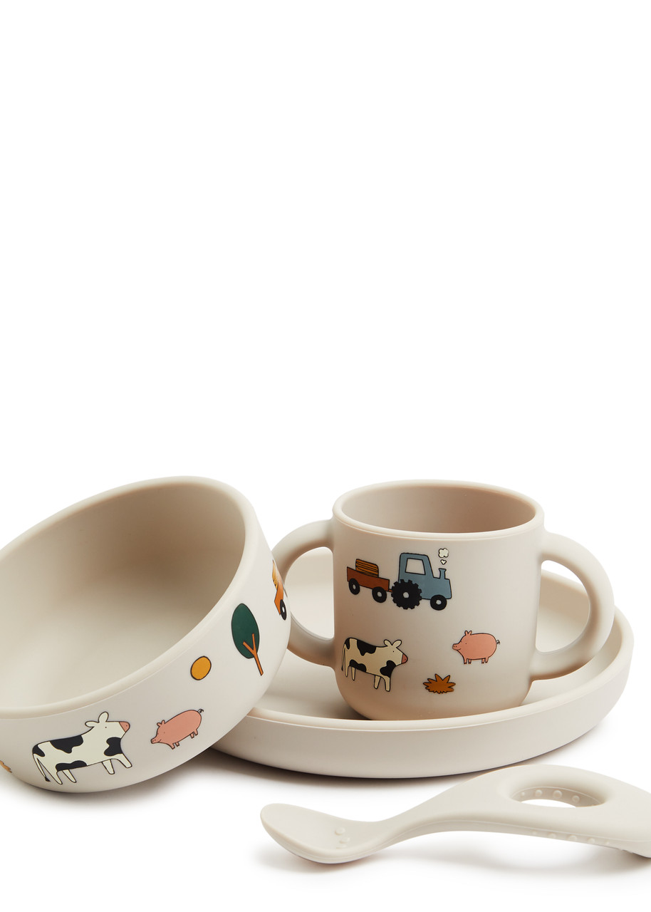 LIEWOOD KIDS Vivi printed silicone tableware set