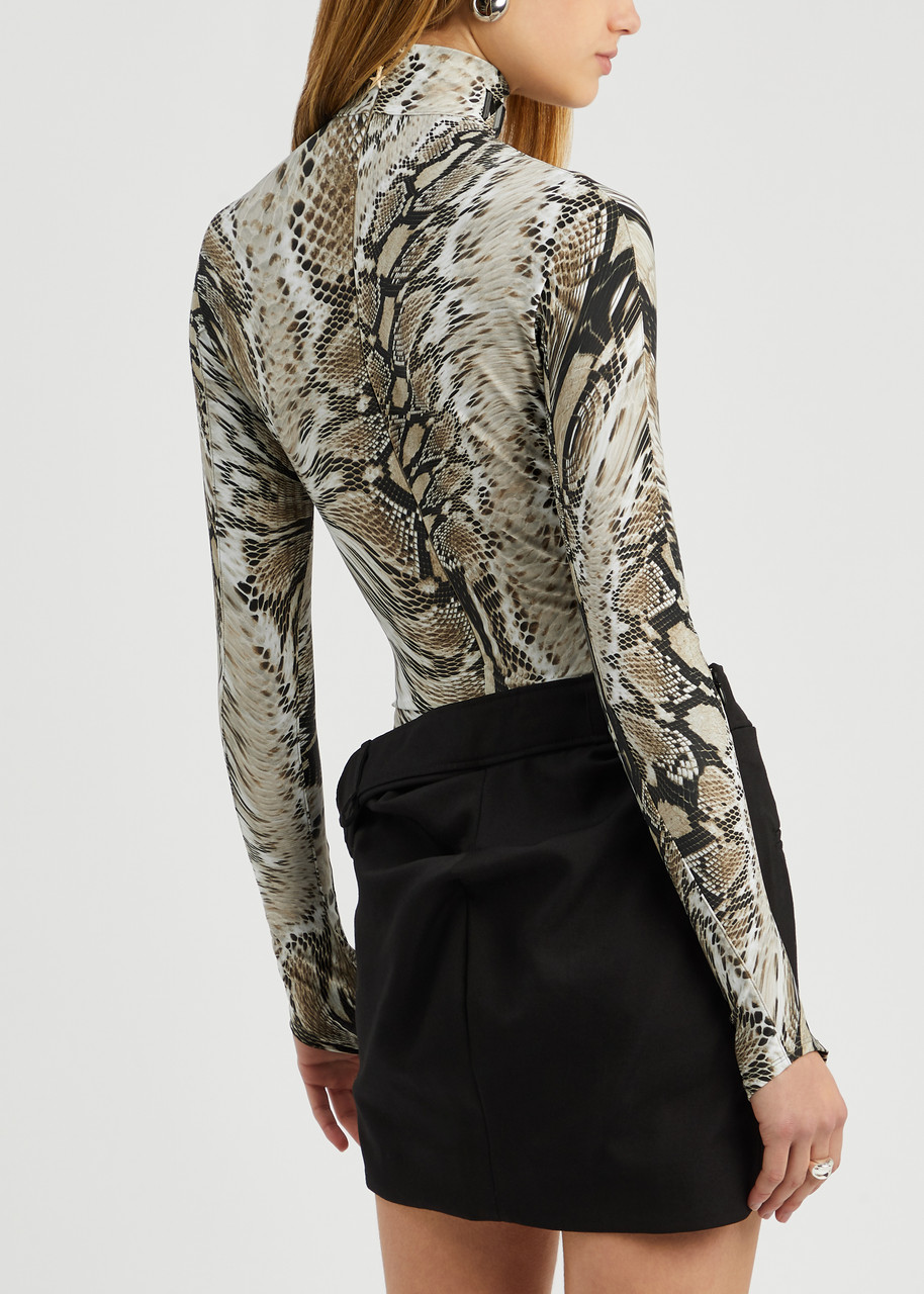 Mugler Snakeskin Print Bodysuit | Harrods IS