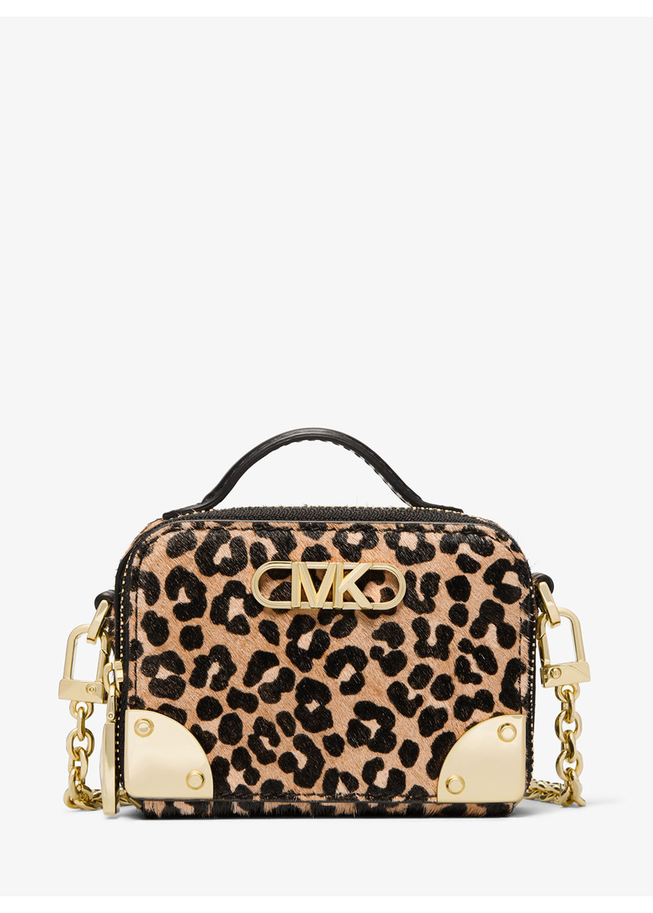 Michael Kors Heather XS Crossbody Bag (Leopard Print Calf Hair): Handbags:  Amazon.com