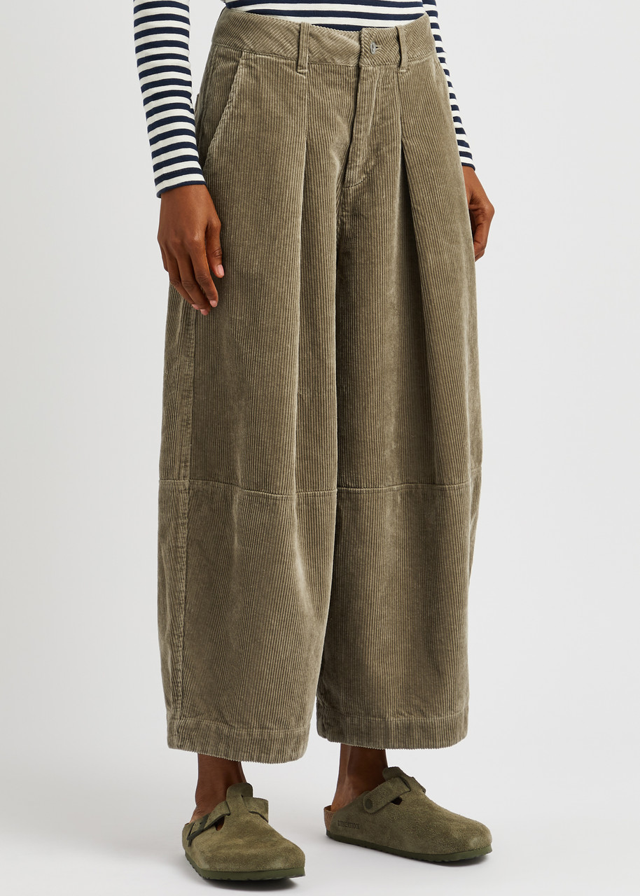 YMC Deadbeat barrel-leg corduroy trousers | Harvey Nichols