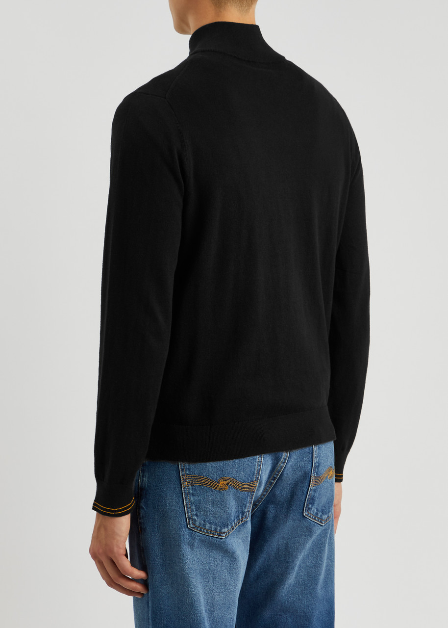 PS PAUL SMITH Half-zip cotton-blend jumper | Harvey Nichols