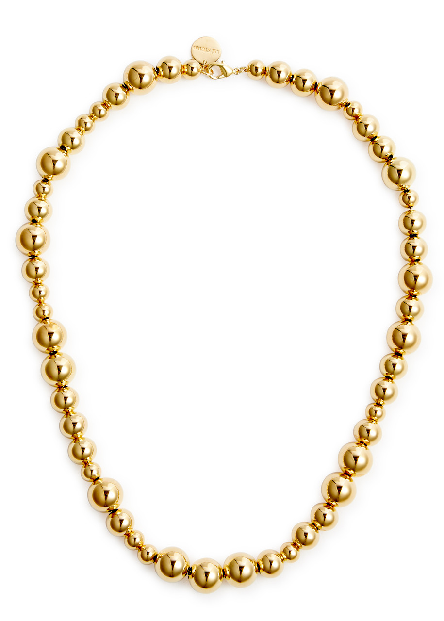LIE STUDIO The Elly 18kt gold-plated necklace | Harvey Nichols