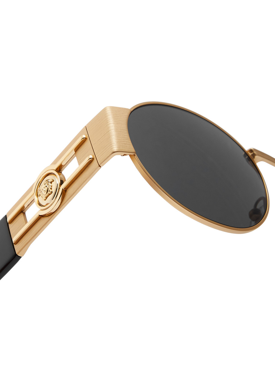 VERSACE Oval-frame sunglasses | Harvey Nichols