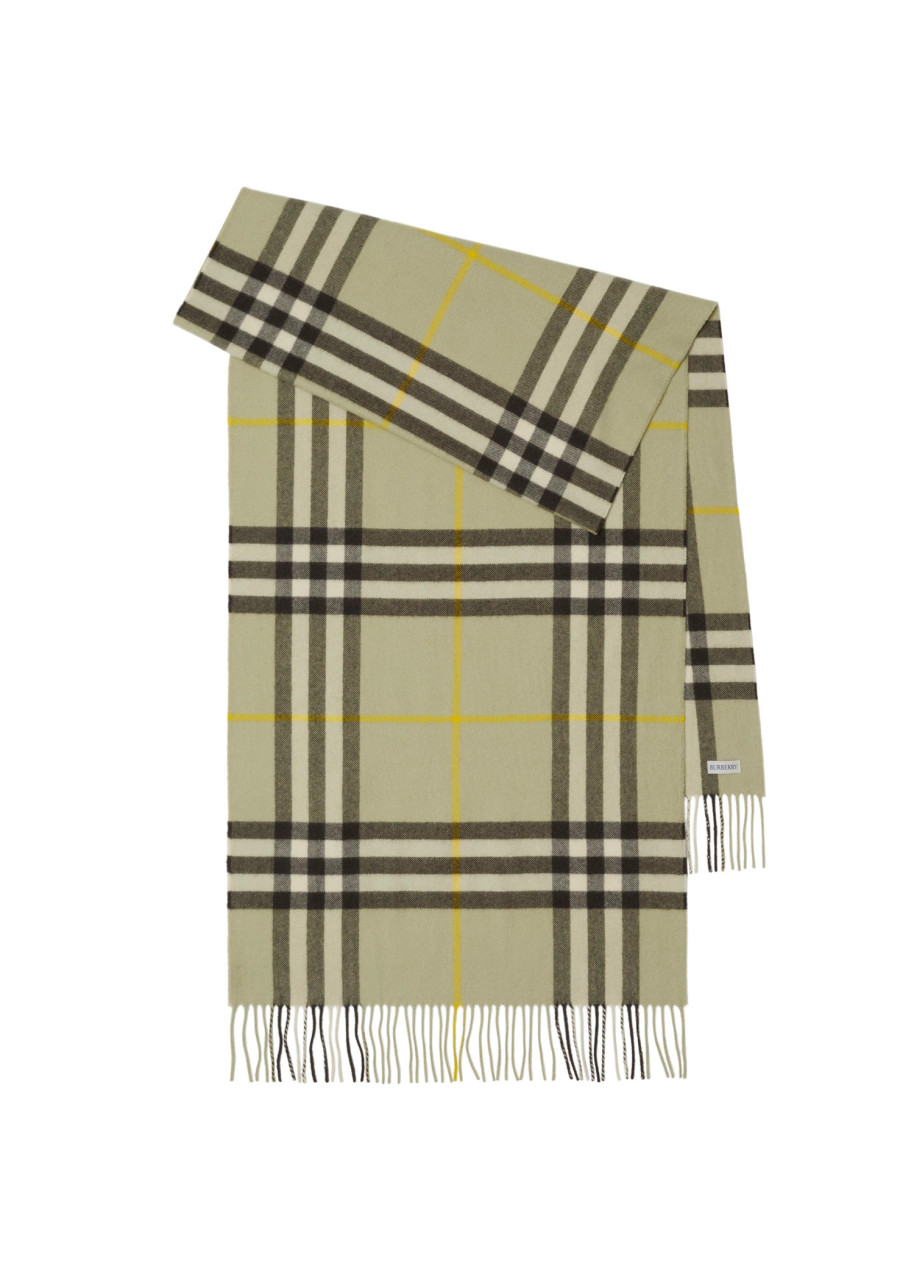 BURBERRY Wide check cashmere scarf | Harvey Nichols