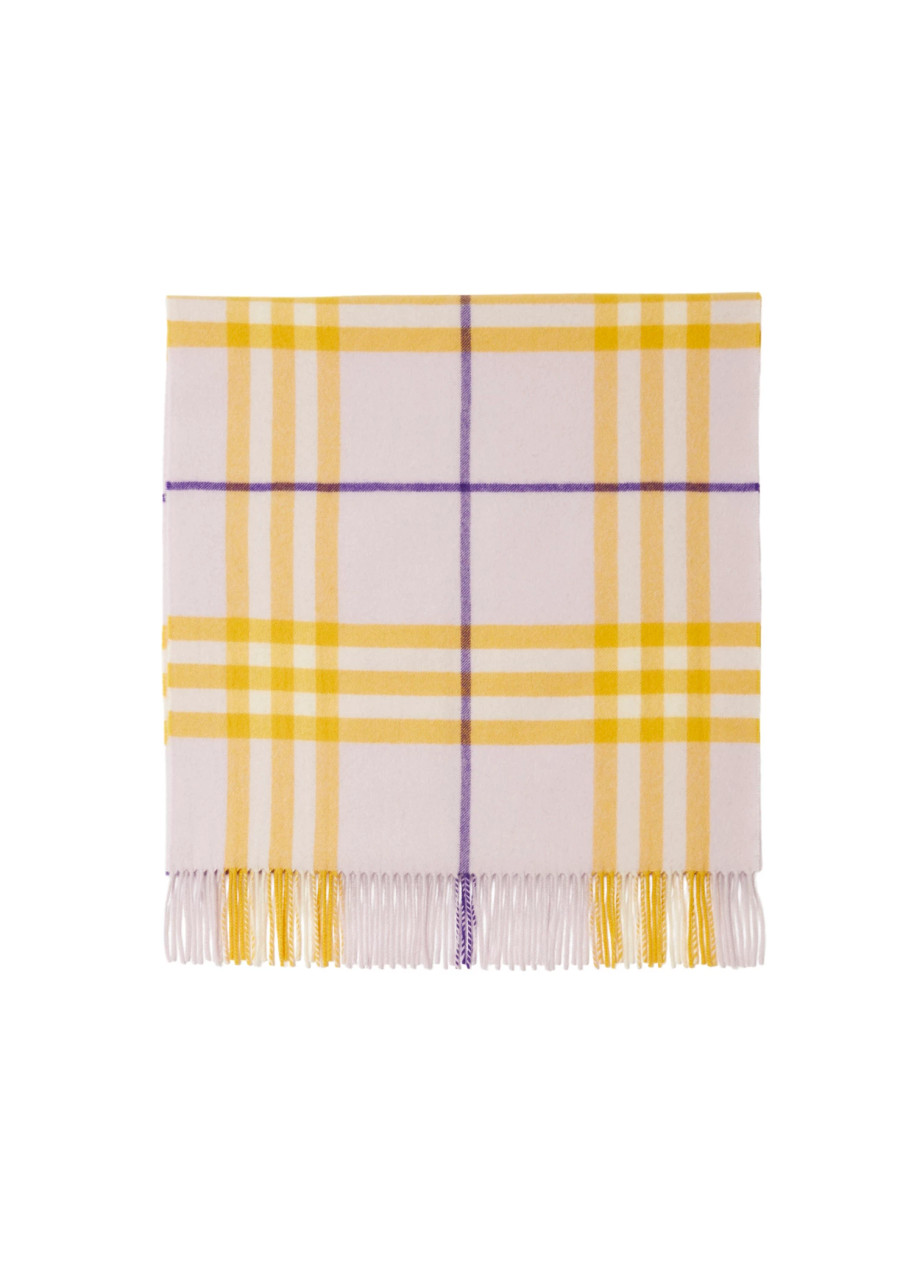 BURBERRY Wide check cashmere scarf Harvey Nichols
