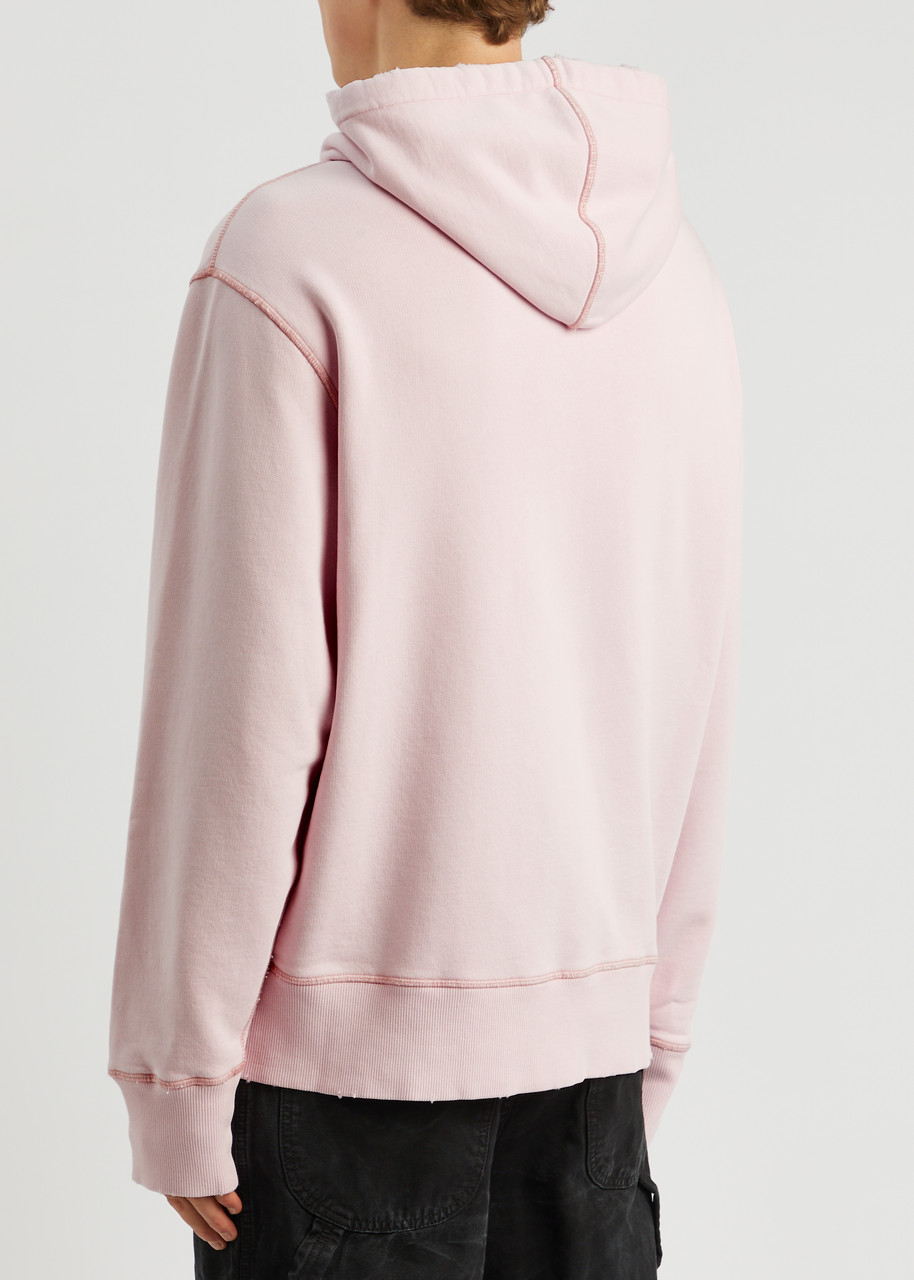 AMI PARIS Fade Out logo-embroidered hooded cotton sweatshirt